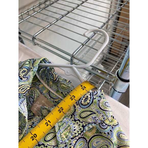 Banana Republic Womens Soft Wash Shirt Sz XS Paisley Print Button‎ Up Stretchy - Picture 3 of 11